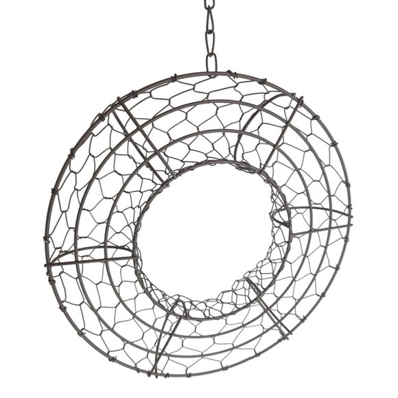 10 inch Hanging Wire and Metal Wreath Succulent Plant Basket With Chain Hook For - Picture 10 of 12